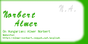 norbert almer business card